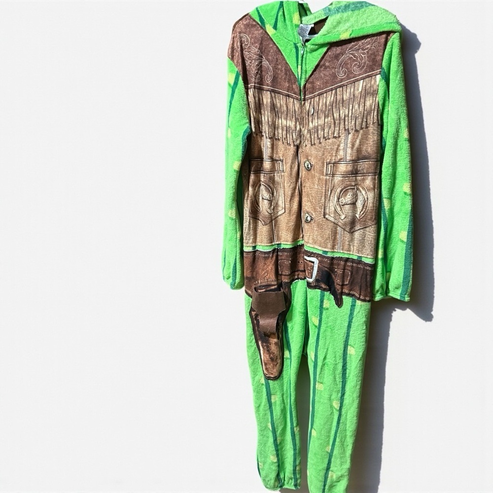 Yeehaw! Snuggle up in this Cactus Cowboy Pajama Suit - Perfect for Parties! - Picture 6 of 10